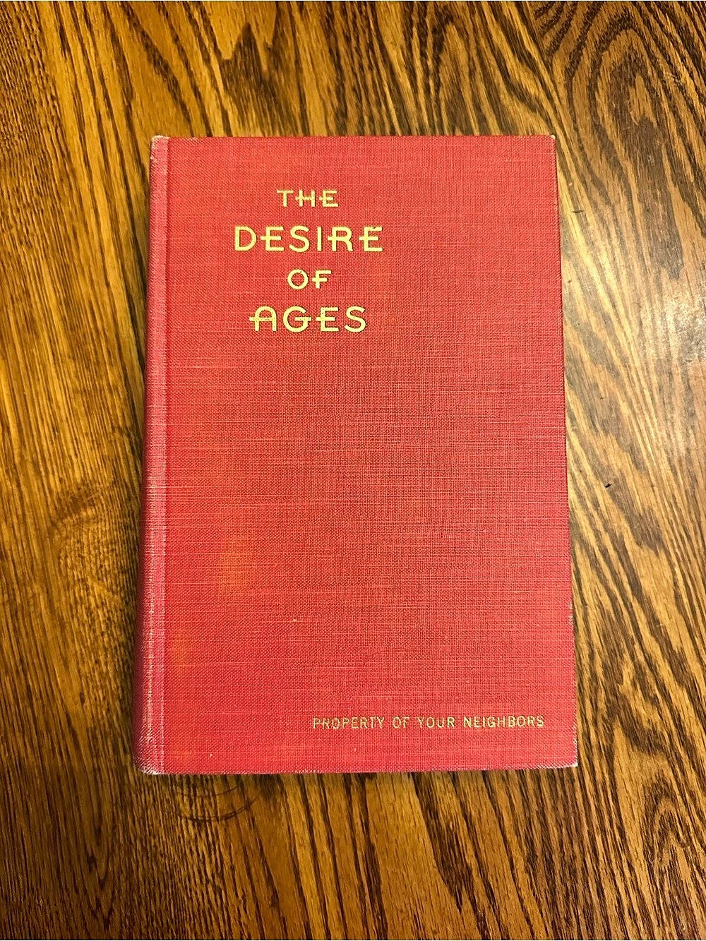 The Desire of Ages Vintage Religious Hardcover Book in Red